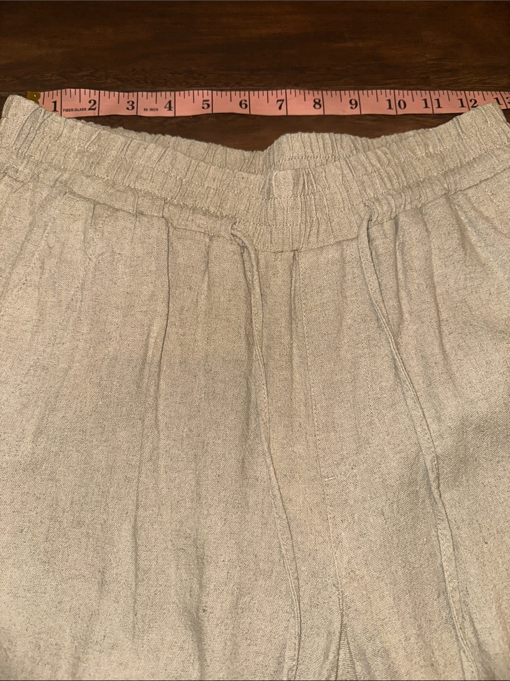 A New Day Linen Blend Tan Wide Leg Drawstring Pants in Size Small - Picture 5 of 5